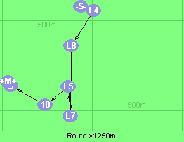 Route >1250m