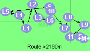 Route >2190m