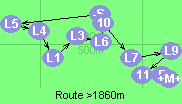 Route >1860m