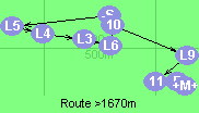 Route >1670m